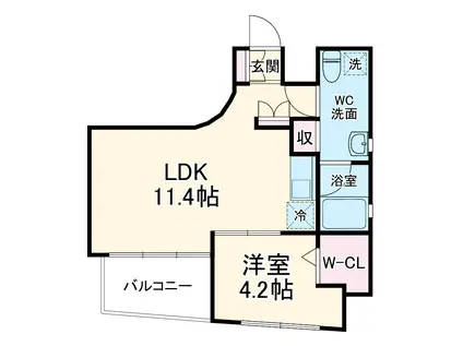 シャトーアンドホテル名駅南2(1LDK/7階)の間取り写真