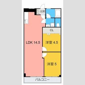 フィレンツェ弥富第一(2LDK/6階)の間取り写真