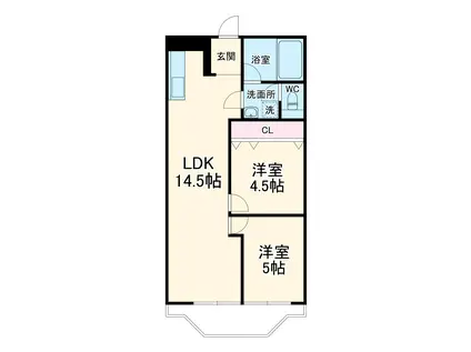 フィレンツェ弥富第一(2LDK/7階)の間取り写真