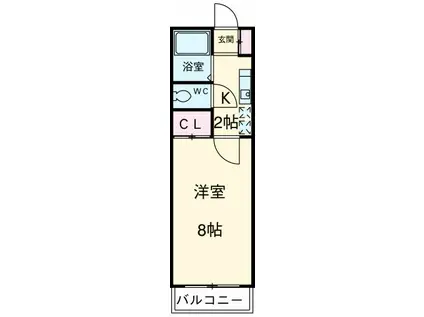 セレニールEXⅠ(1K/4階)の間取り写真