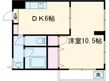 コートスプルース(1DK/3階)の間取り写真