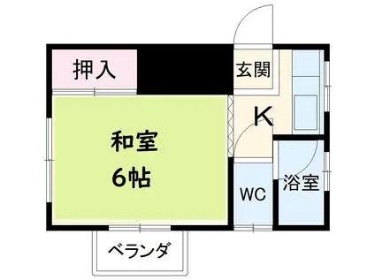 ステートルームビル(1K/2階)の間取り写真