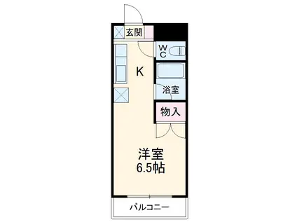 第一ビューハイツ兄山(ワンルーム/5階)の間取り写真