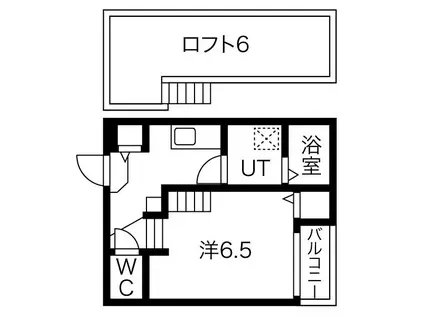 ヴィエントピーノ中村公園(1K/1階)の間取り写真