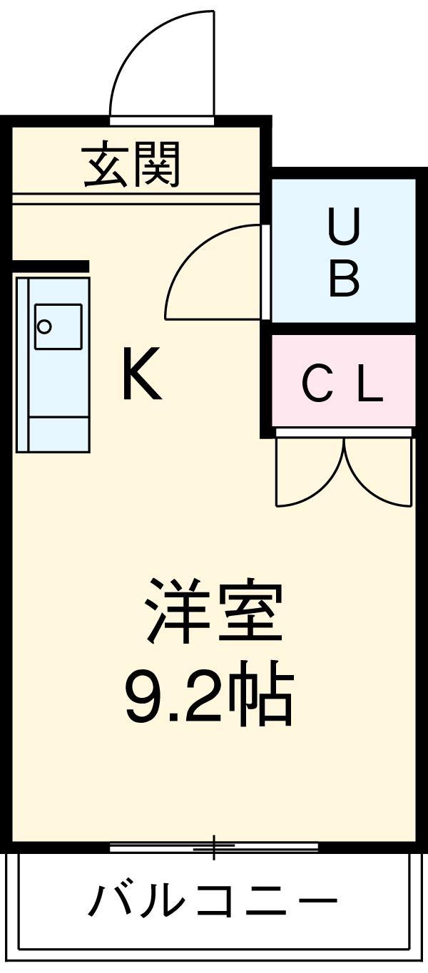 メゾンアリエス(ワンルーム/1階)の間取り写真