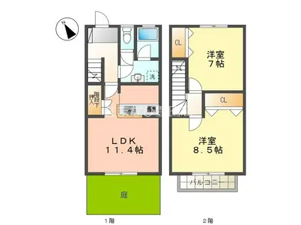 セレニールサクラ(2LDK)の間取り写真