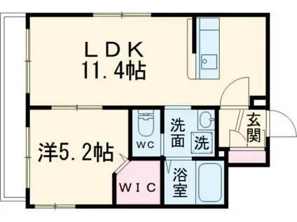 カーサフェリス(1LDK/2階)の間取り写真
