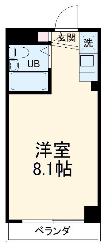 ワークス志津(ワンルーム/4階)の間取り写真