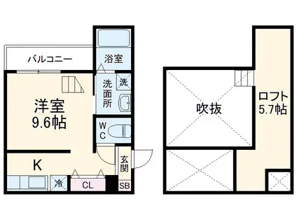 CHALEUR上小田井(ワンルーム/1階)の間取り写真