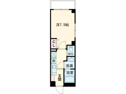 BCASA東綾瀬(1K/4階)の間取り写真