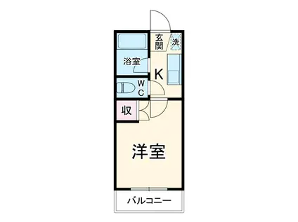 ΑNEXTステージ(1K/1階)の間取り写真