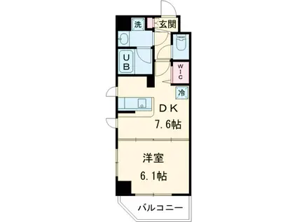 インペリアルパークⅡ(1DK/3階)の間取り写真