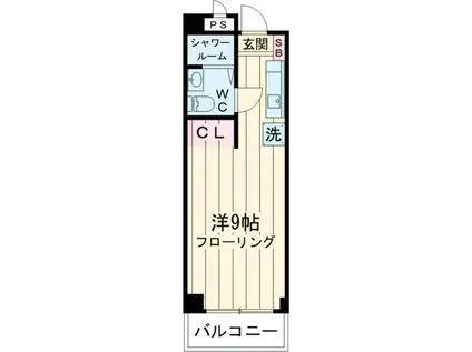 メゾン新町(ワンルーム/2階)の間取り写真