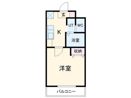 A-CITY柴田(1K/2階)の間取り写真