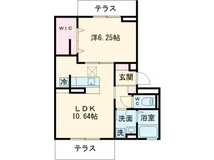 ヴァ—ルハイト(1LDK/1階)の間取り写真