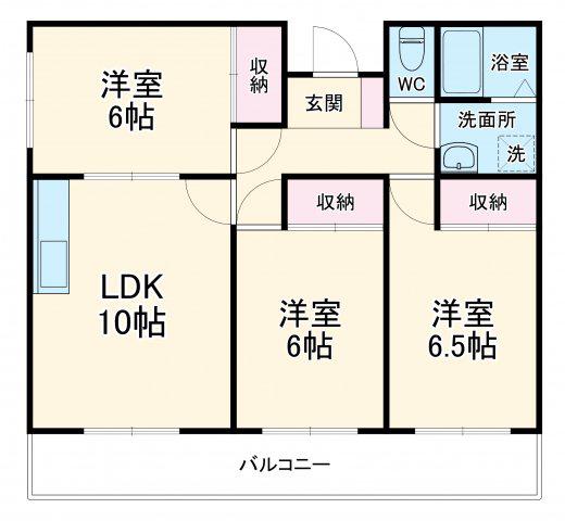ライムリゾート八坂NO2(3LDK/2階)の間取り写真