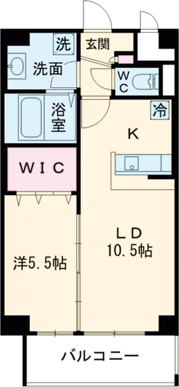 プレミアムワン(1LDK/7階)の間取り写真