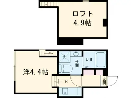 アルストロメリア(1K/1階)の間取り写真