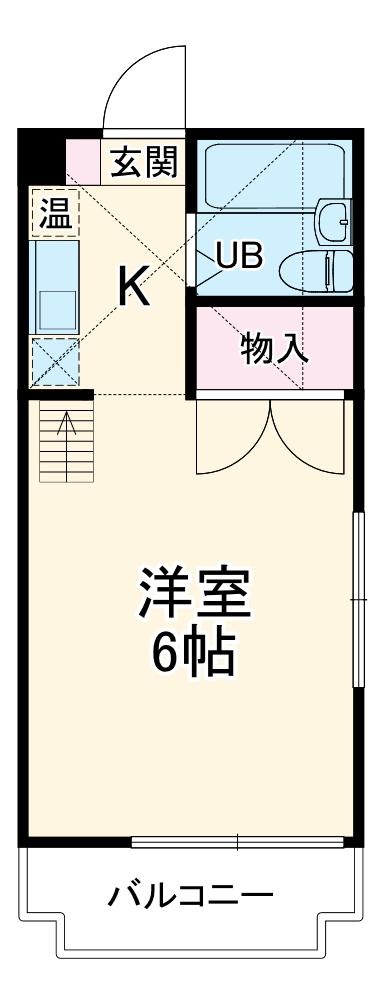 1001マンション(ワンルーム/5階)の間取り写真