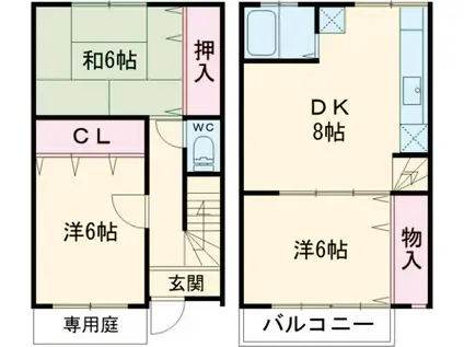 アメニティ赤石(3DK)の間取り写真