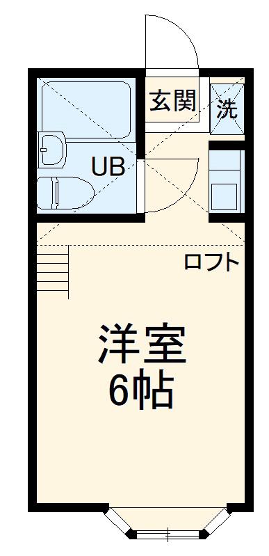 コーポスズキ(ワンルーム/1階)の間取り写真