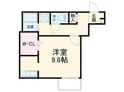 メゾンデミーセⅡ(ワンルーム/1階)の間取り写真