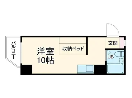 クリーンあらたま(ワンルーム/2階)の間取り写真