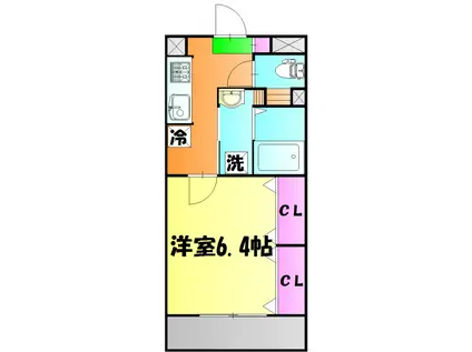 マウントビクトリー綾瀬(1K/3階)の間取り写真