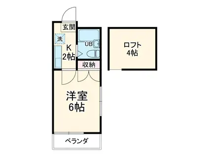 ヨーロピアン255洋光台(1K/2階)の間取り写真