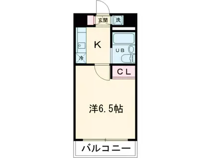 用賀ケロポリアル(1K/2階)の間取り写真