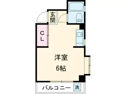 ファミーユメゾン学芸大(ワンルーム/3階)の間取り写真