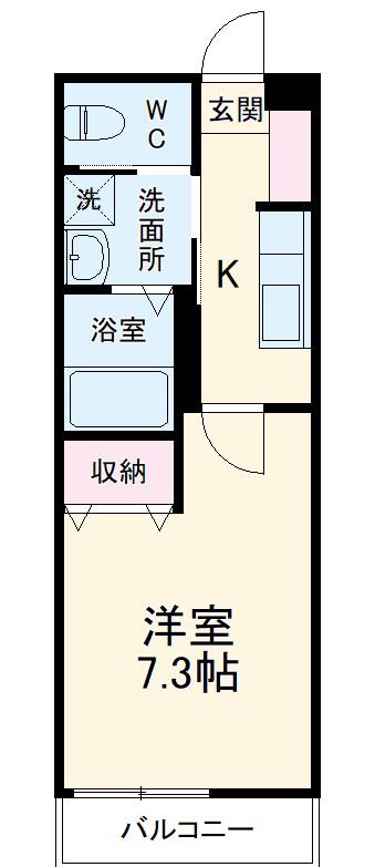 レナウン(1K/2階)の間取り写真