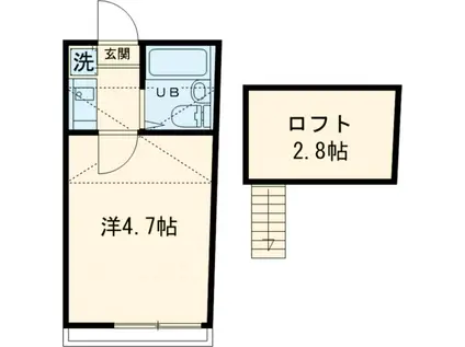 エルプレミア亀有(ワンルーム/3階)の間取り写真