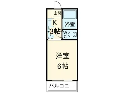 SAMURAI・8(1K/1階)の間取り写真