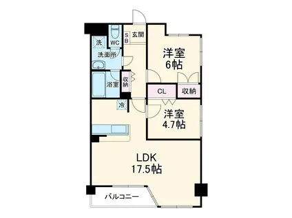 BONNE CHANCEⅡ(2LDK/3階)の間取り写真