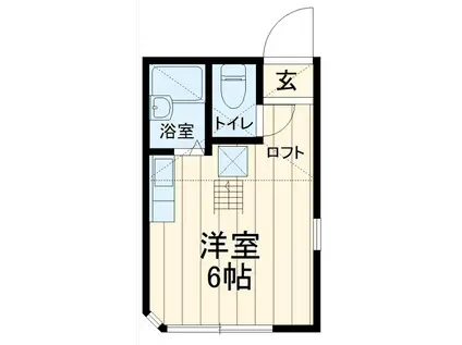 ユナイト鶴見エンデベの杜(ワンルーム/1階)の間取り写真