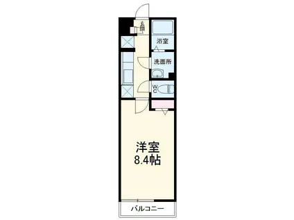 リブリ・カルミア(1K/3階)の間取り写真