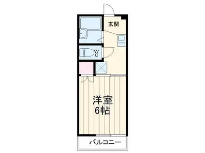 ベルメゾンサクラ(1K/1階)の間取り写真