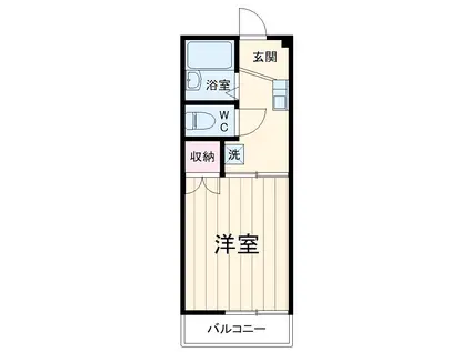 ベルメゾンサクラ(ワンルーム/2階)の間取り写真