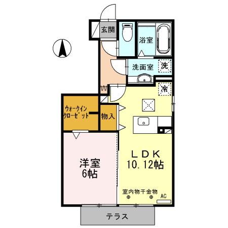 グルック司(1LDK)の間取り写真