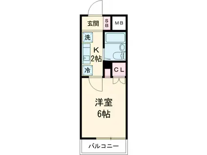 コンフォート学芸大(1K/2階)の間取り写真