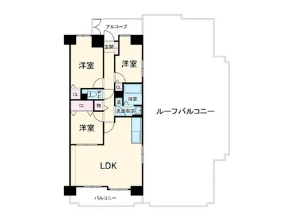 藤和シティーコープ刈谷駅前Ⅱ(3LDK/8階)の間取り写真