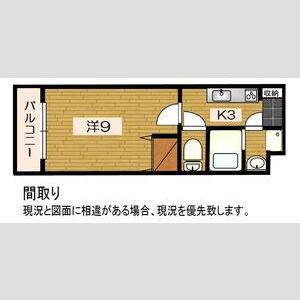 PROCEEDⅢ(1K/3階)の間取り写真