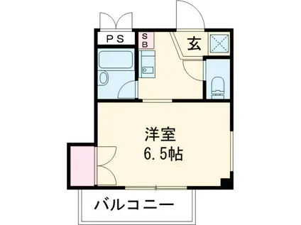 プラティークハイツ(1K/2階)の間取り写真