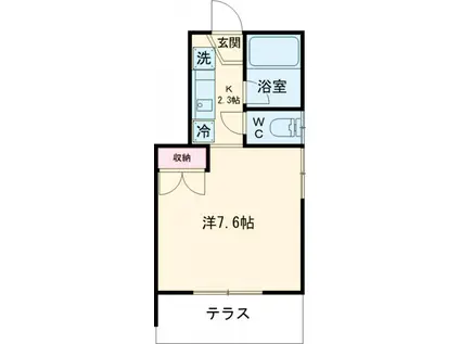 BBA-LOGE江田アパート(1K/1階)の間取り写真