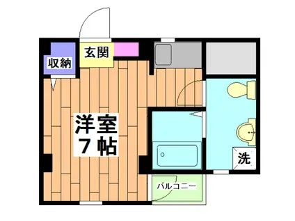 シルキーハウス(ワンルーム/3階)の間取り写真
