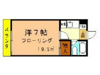 ハイツ春日Ⅱ(1K/2階)の間取り写真