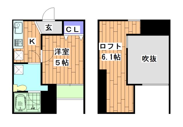 アルトラヴィーユ京都(1K/1階)の間取り写真