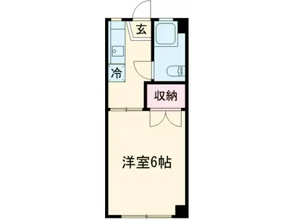林コーポ(1K/1階)の間取り写真