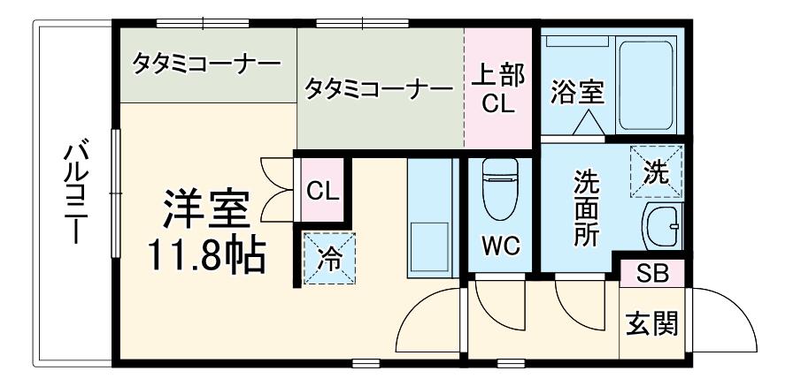 RADIANCE白壁(ワンルーム/3階)の間取り写真